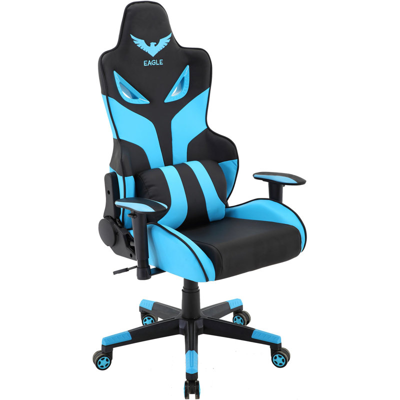 Ebern Designs Ergonomic Gaming Chair with Adjustable Gas Lift Seating and Lumbar Support Wayfair